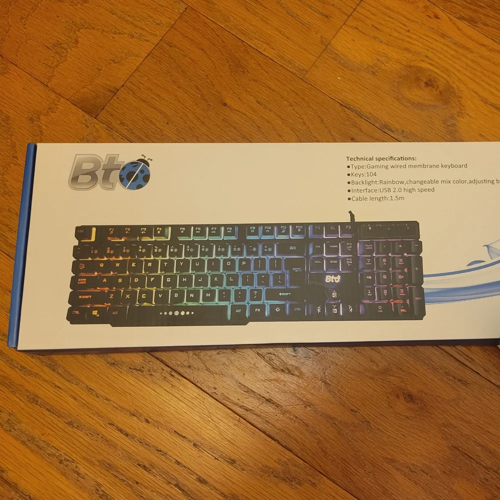 Bto RGB Backlit Gaming Keyboard - Black